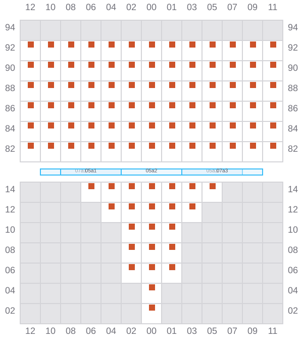 Bay 005 view and slots of REN JIAN 8