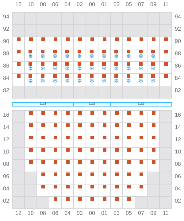 Bay 013 view and slots of CAPE MOSS