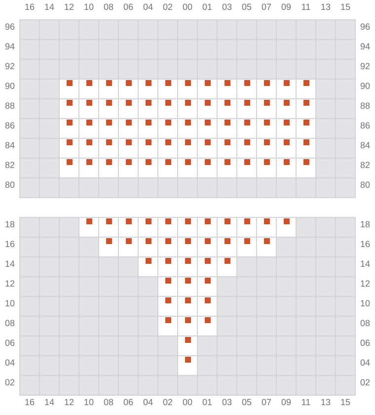 Bay 005 view and slots of AMERICA