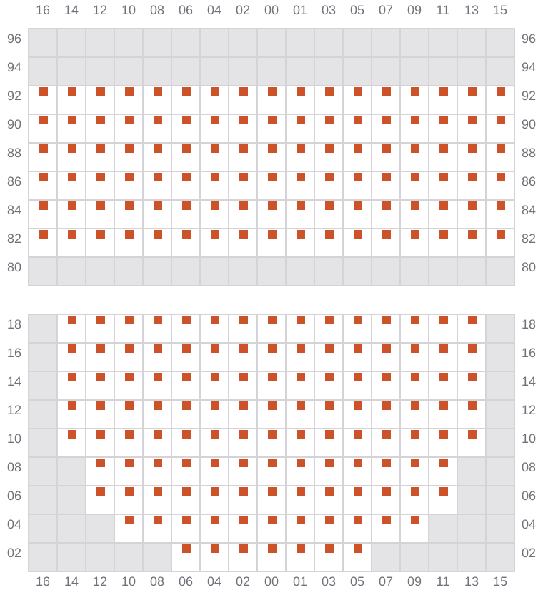 Bay 021 view and slots of AMERICA