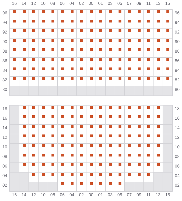 Bay 061 view and slots of AMERICA
