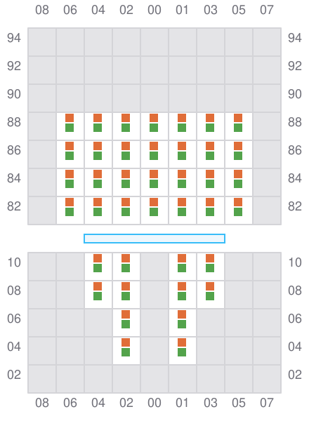 Bay 001 view and slots of OYKU A