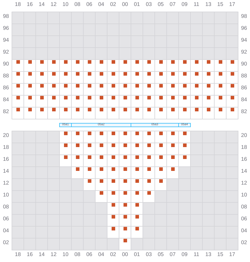 Bay 005 view and slots of CSCL SUMMER