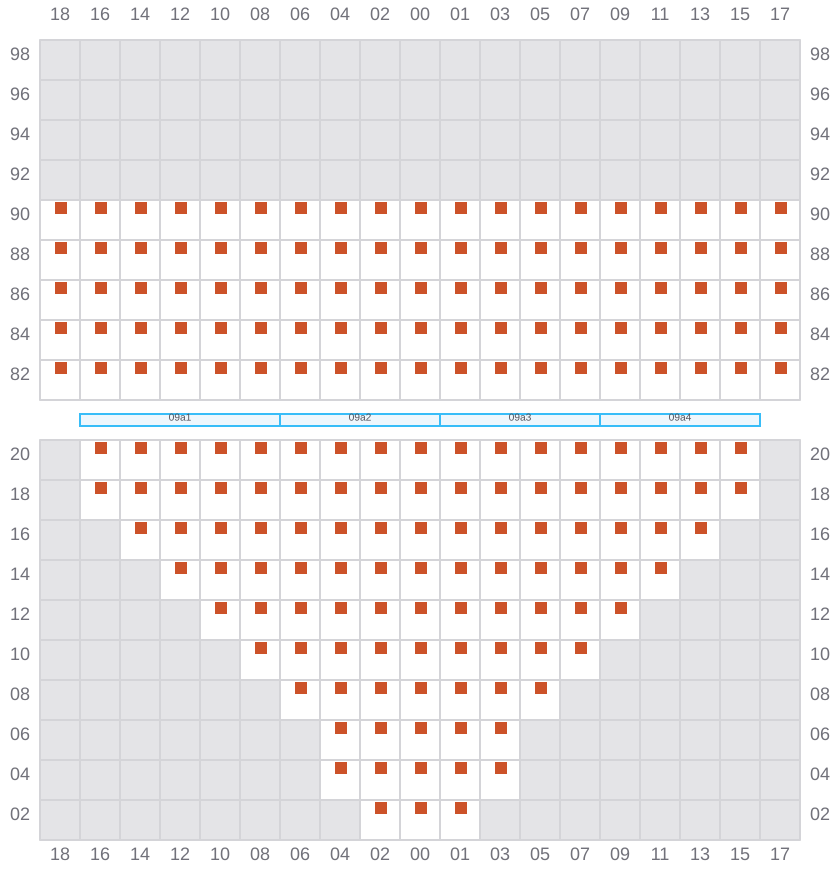 Bay 009 view and slots of CSCL SUMMER