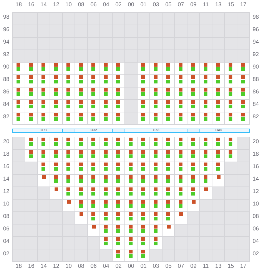 Bay 011 view and slots of CSCL SUMMER