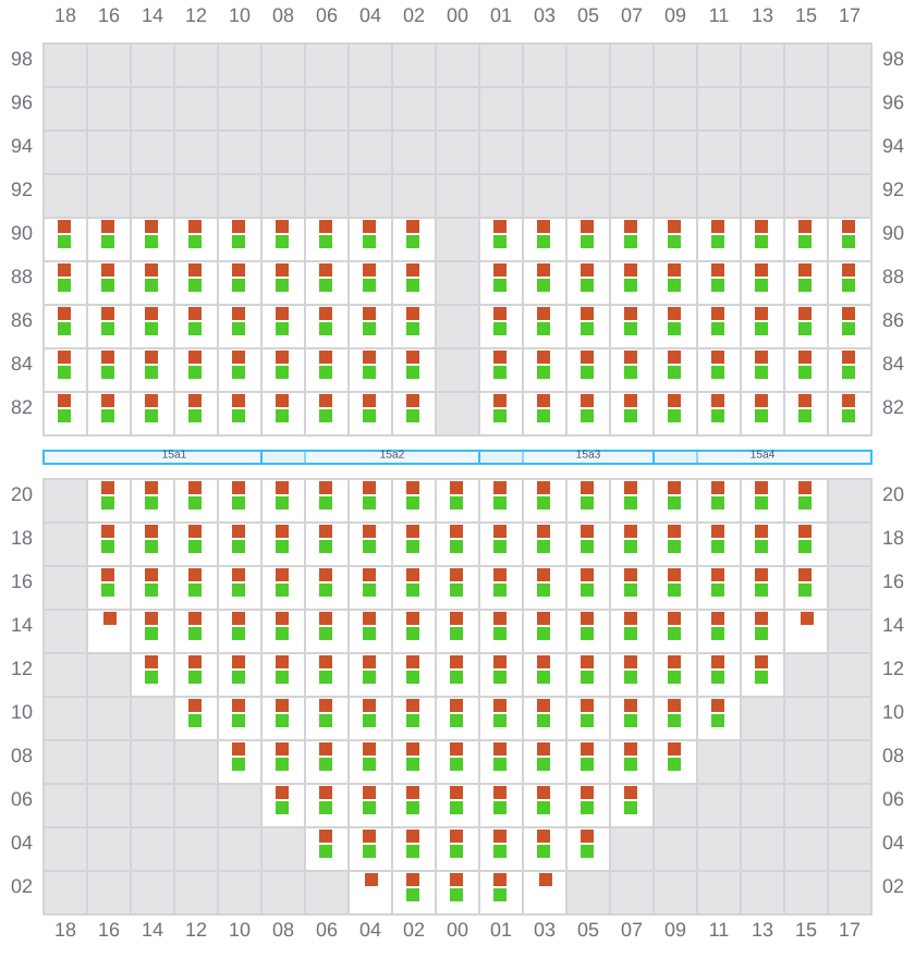 Bay 015 view and slots of CSCL SUMMER