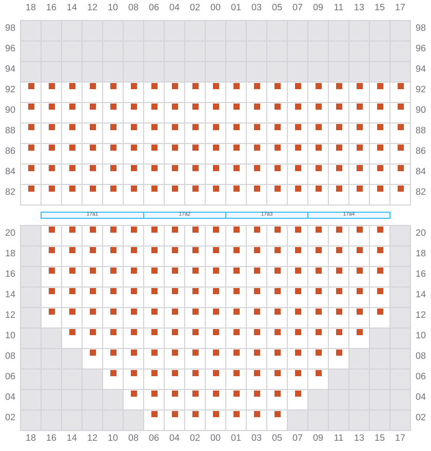 Bay 017 view and slots of CSCL SUMMER