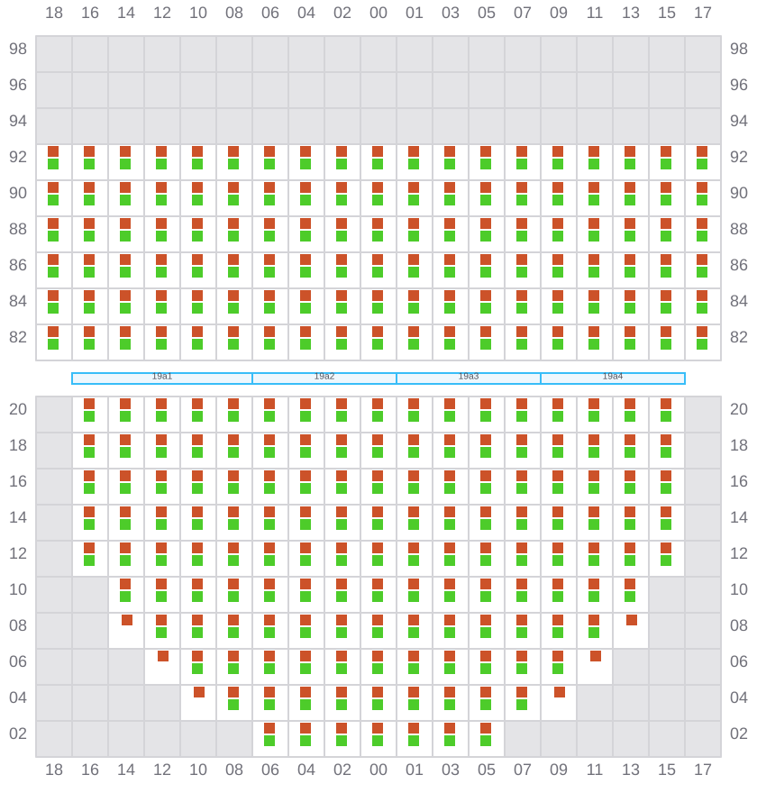 Bay 019 view and slots of CSCL SUMMER