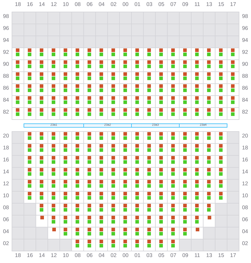 Bay 023 view and slots of CSCL SUMMER