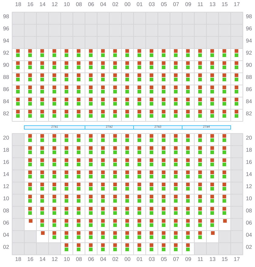 Bay 027 view and slots of CSCL SUMMER