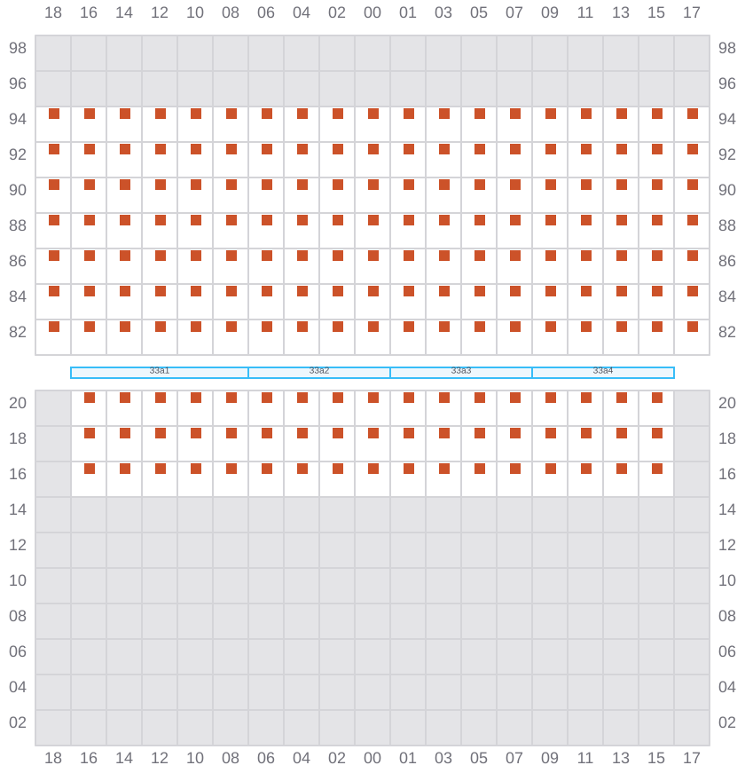 Bay 033 view and slots of CSCL SUMMER