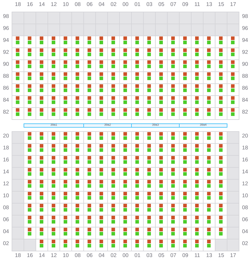 Bay 039 view and slots of CSCL SUMMER