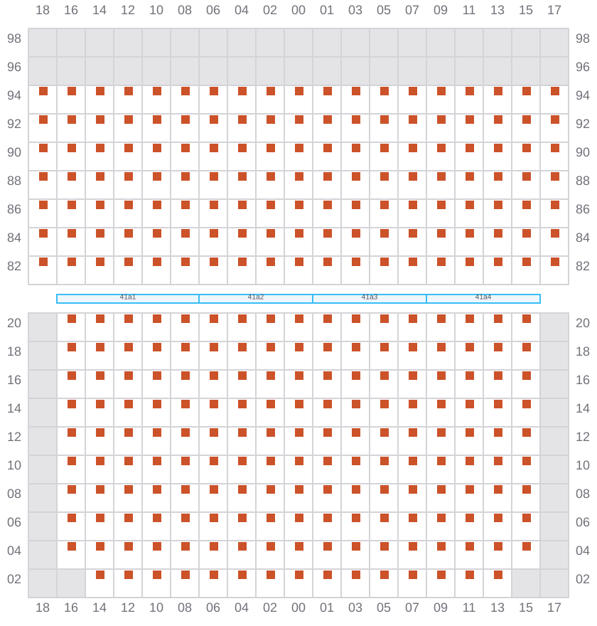 Bay 041 view and slots of CSCL SUMMER