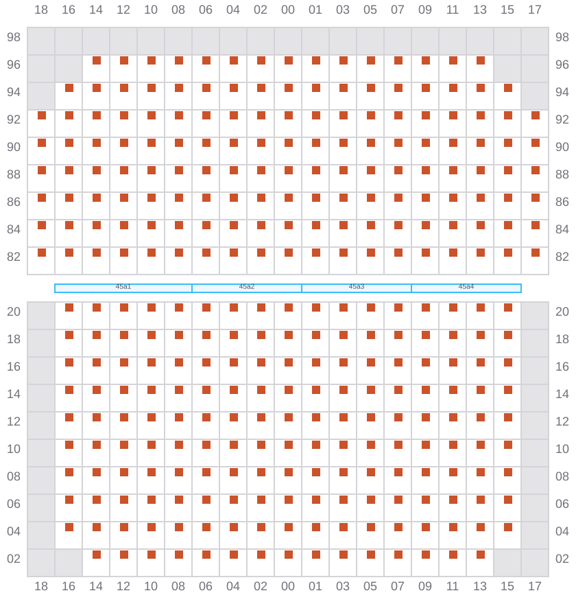 Bay 045 view and slots of CSCL SUMMER