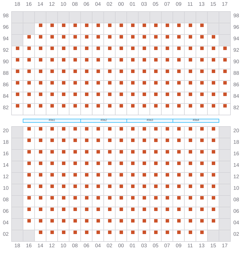 Bay 049 view and slots of CSCL SUMMER