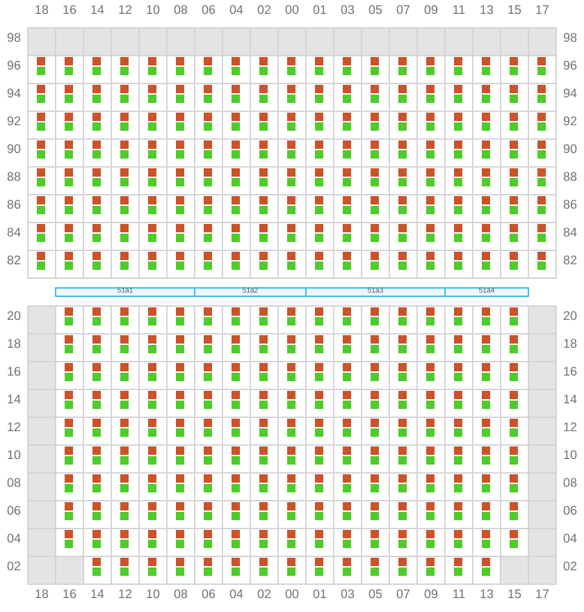 Bay 051 view and slots of CSCL SUMMER