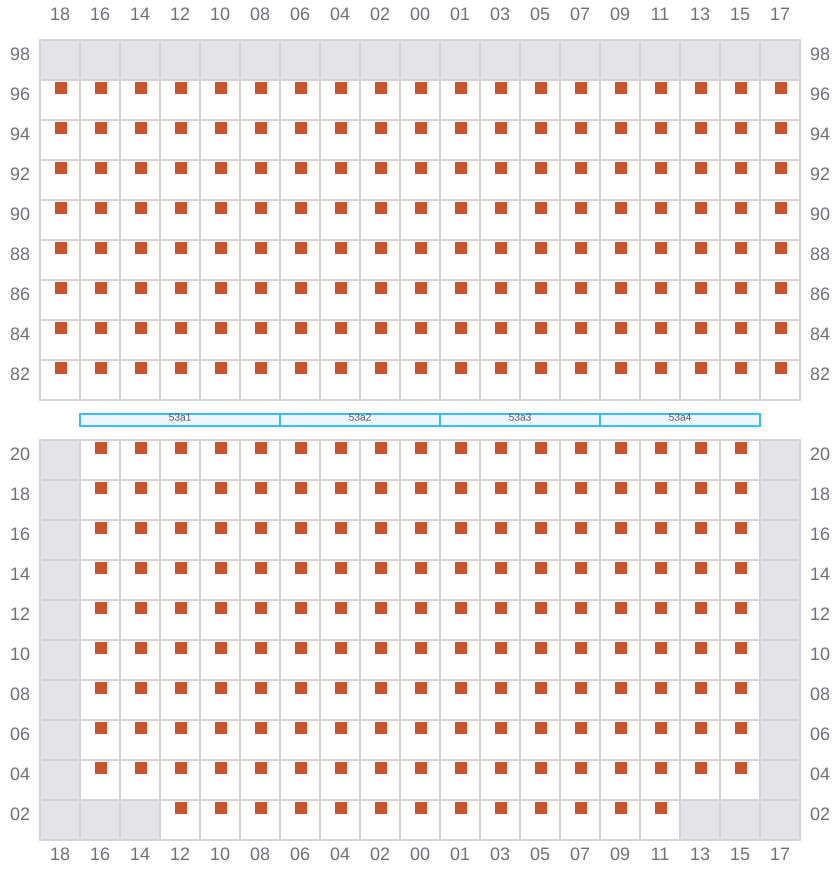Bay 053 view and slots of CSCL SUMMER