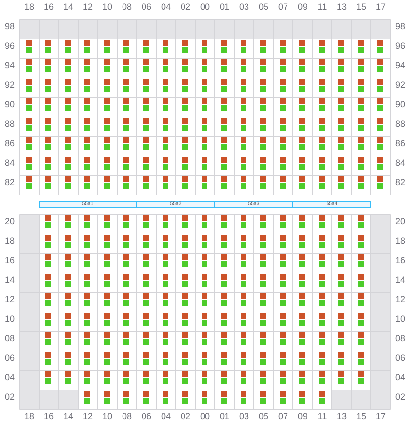 Bay 055 view and slots of CSCL SUMMER