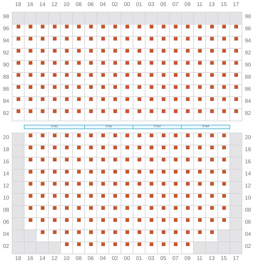 Bay 057 view and slots of CSCL SUMMER