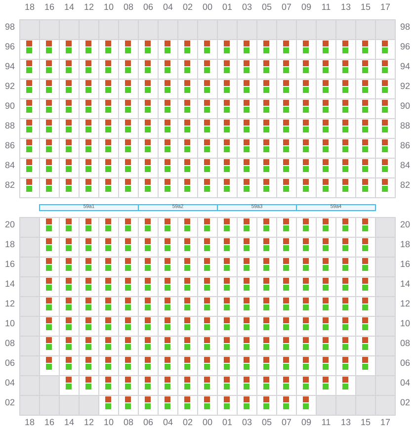 Bay 059 view and slots of CSCL SUMMER
