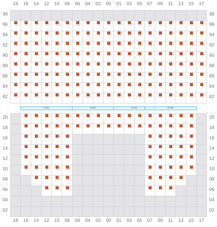 Bay 061 view and slots of CSCL SUMMER