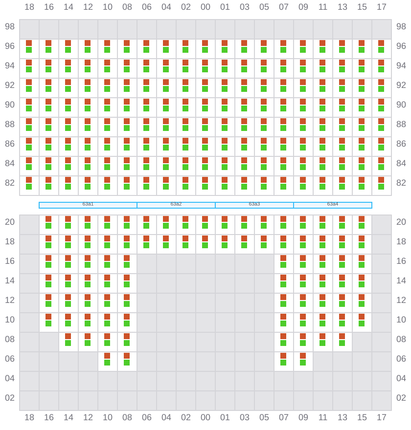 Bay 063 view and slots of CSCL SUMMER