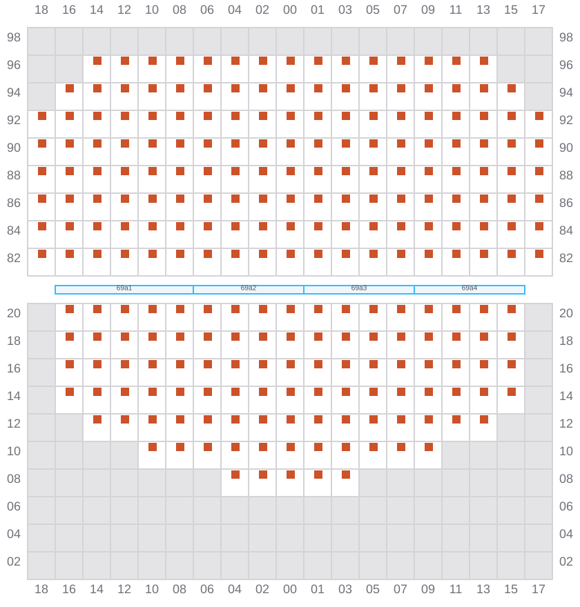 Bay 069 view and slots of CSCL SUMMER
