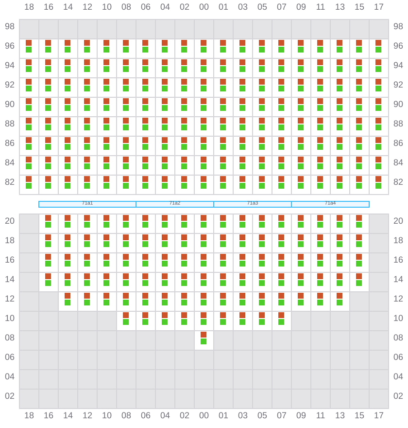 Bay 071 view and slots of CSCL SUMMER