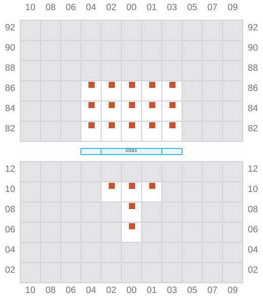 Bay 001 view and slots of D QUEENS