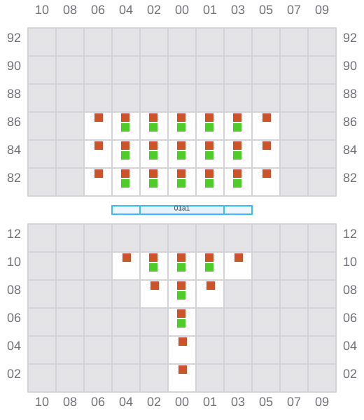 Bay 003 view and slots of D QUEENS