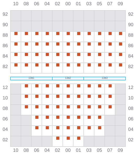 Bay 013 view and slots of D QUEENS