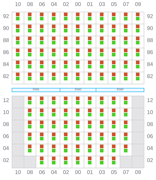 Bay 031 view and slots of D QUEENS