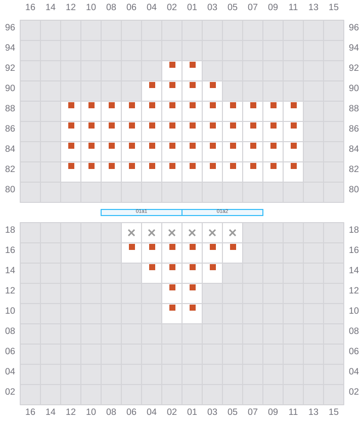 Bay 003 view and slots of MSC ALMA VII