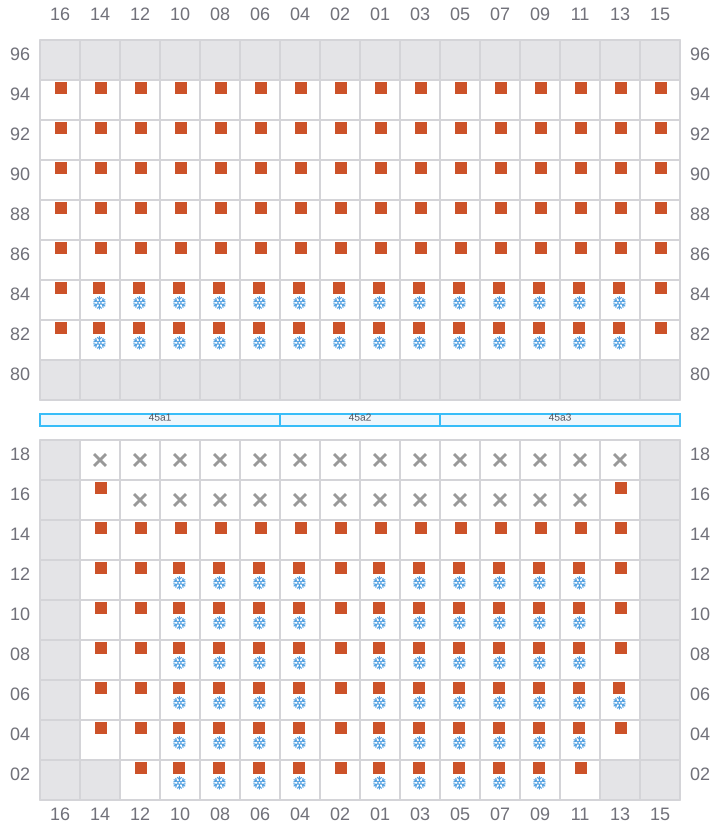 Bay 047 view and slots of MSC ALMA VII