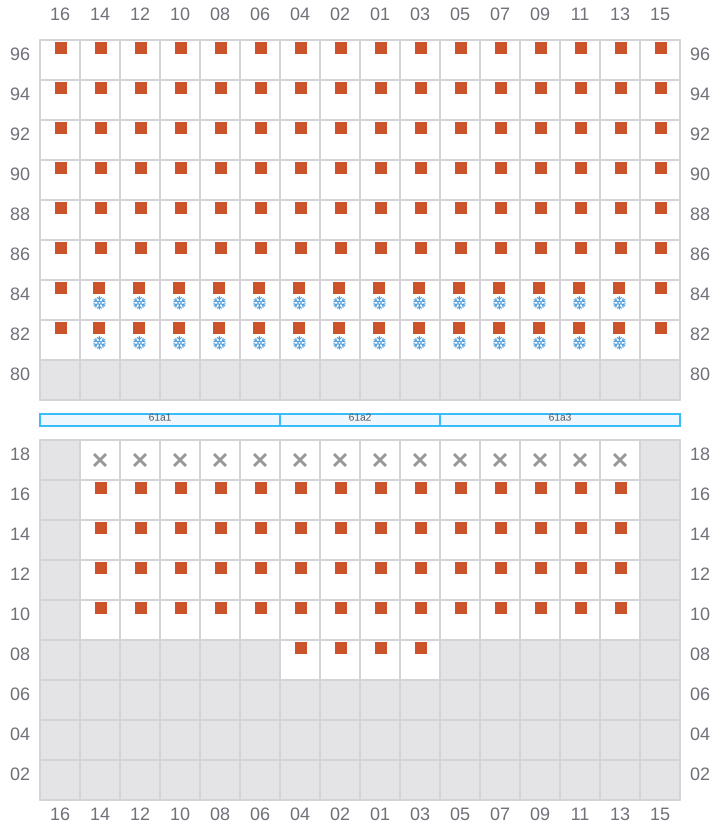Bay 063 view and slots of MSC ALMA VII