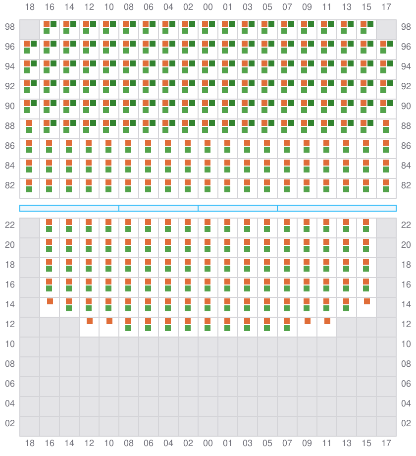 Bay 081 view and slots of MSC ELISA XIII