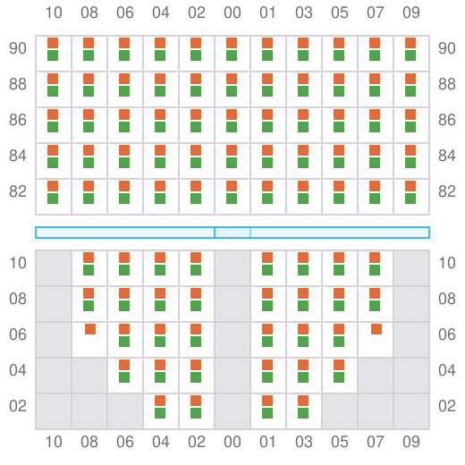 Bay 007 view and slots of ISEACO FORTUNE