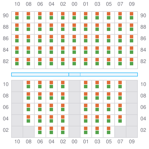 Bay 011 view and slots of ISEACO FORTUNE