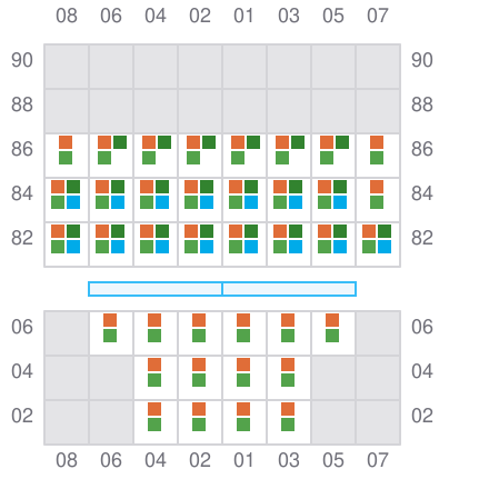 Bay 003 view and slots of GLUON