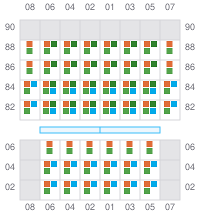 Bay 013 view and slots of GLUON