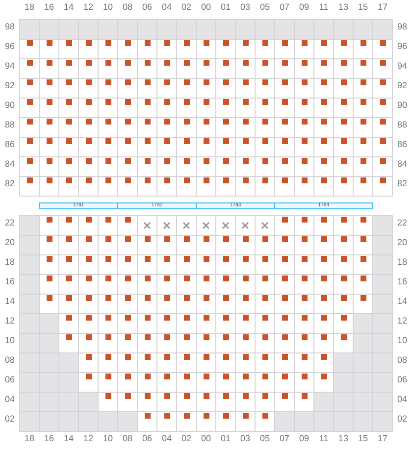 Bay 019 view and slots of BASLE EXPRESS