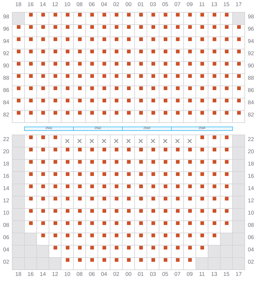 Bay 027 view and slots of BASLE EXPRESS