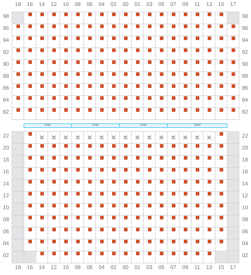 Bay 055 view and slots of BASLE EXPRESS