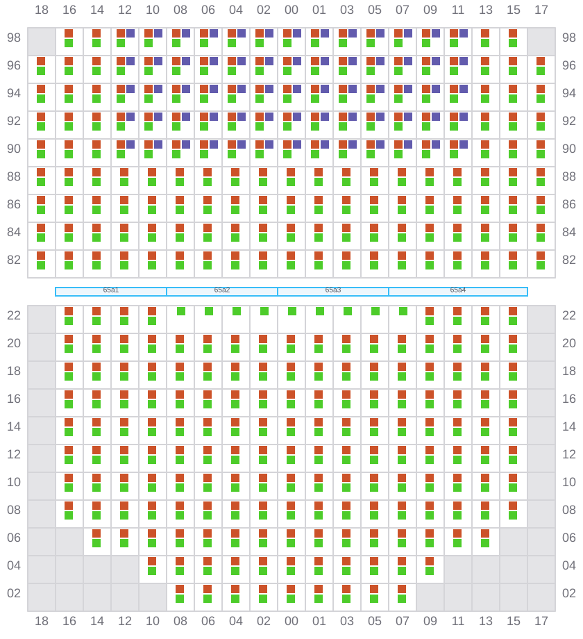 Bay 065 view and slots of BASLE EXPRESS