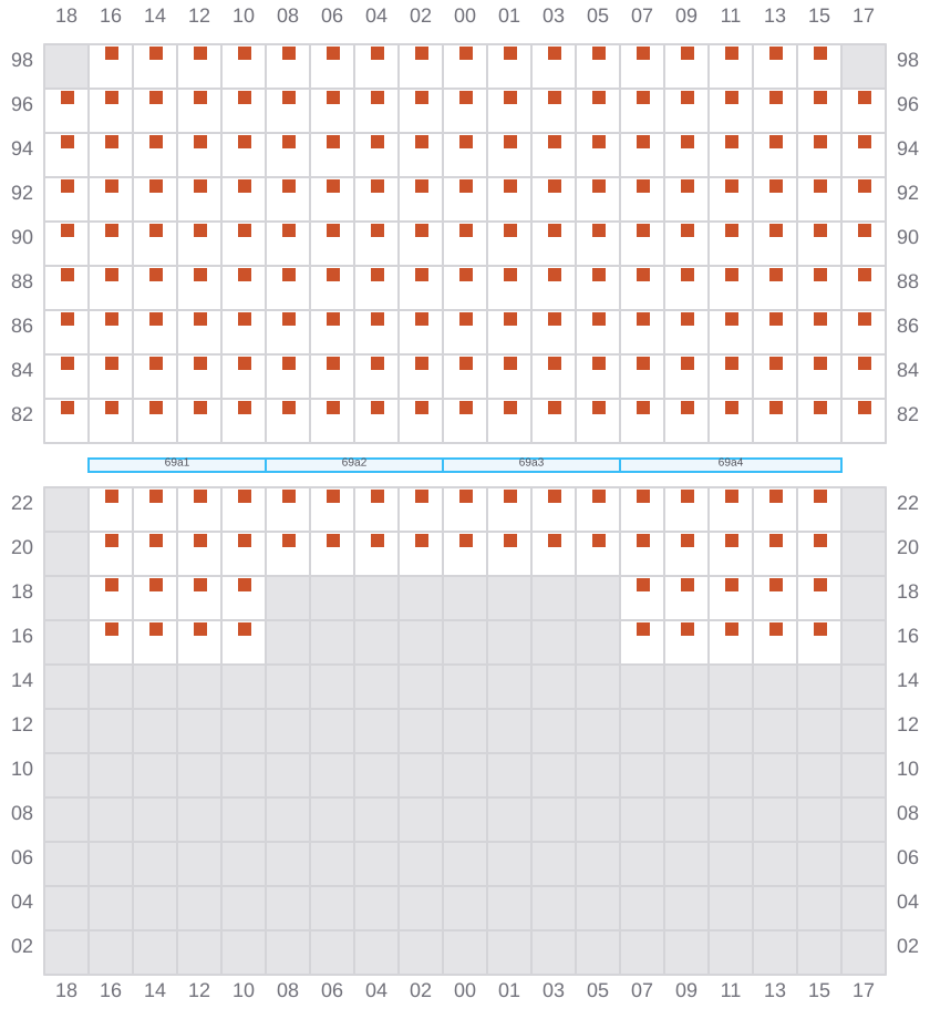Bay 071 view and slots of BASLE EXPRESS