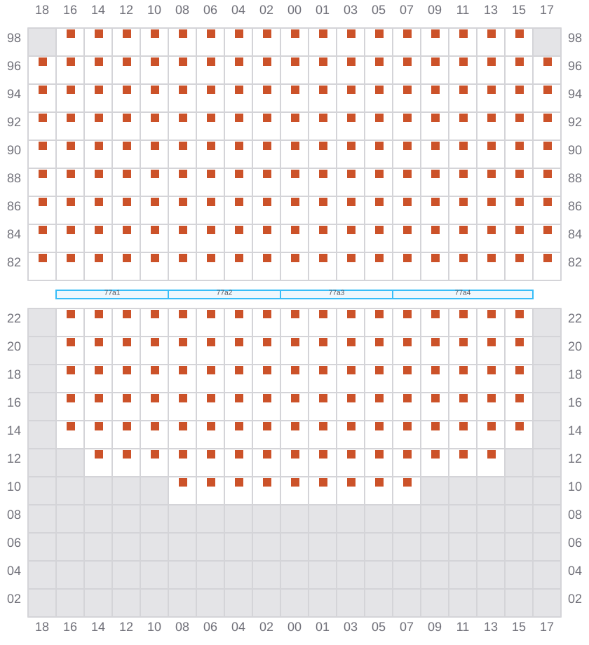 Bay 079 view and slots of BASLE EXPRESS
