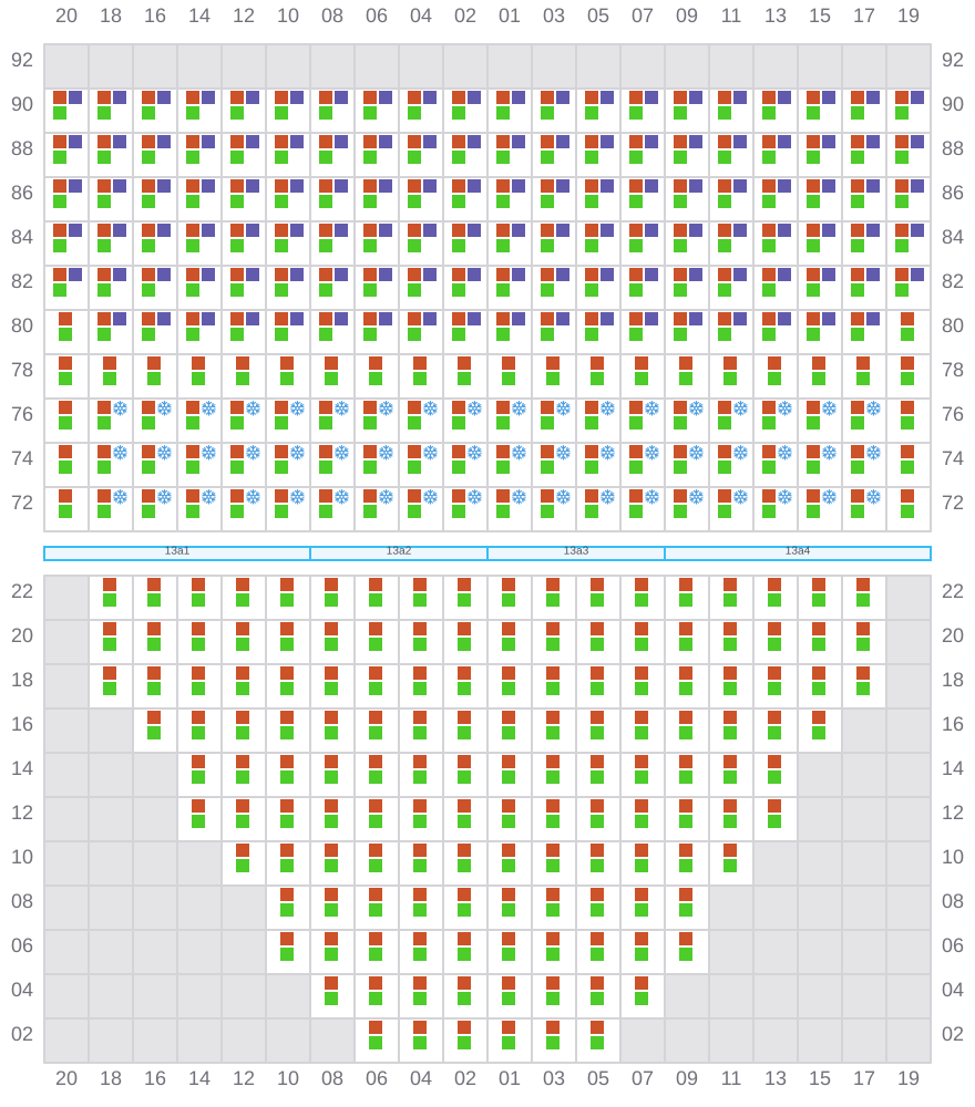 Bay 013 view and slots of APL MERLION