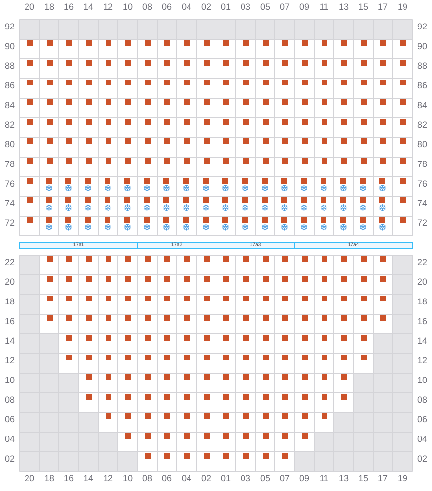 Bay 019 view and slots of APL MERLION