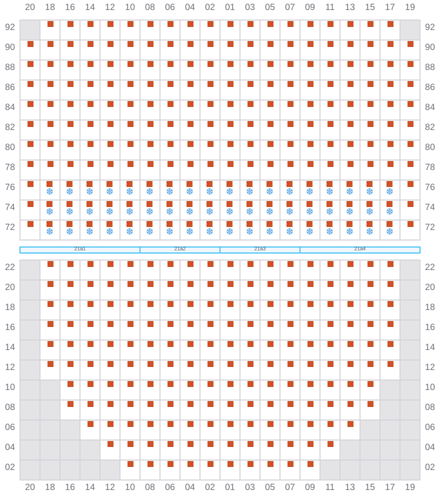 Bay 023 view and slots of APL MERLION