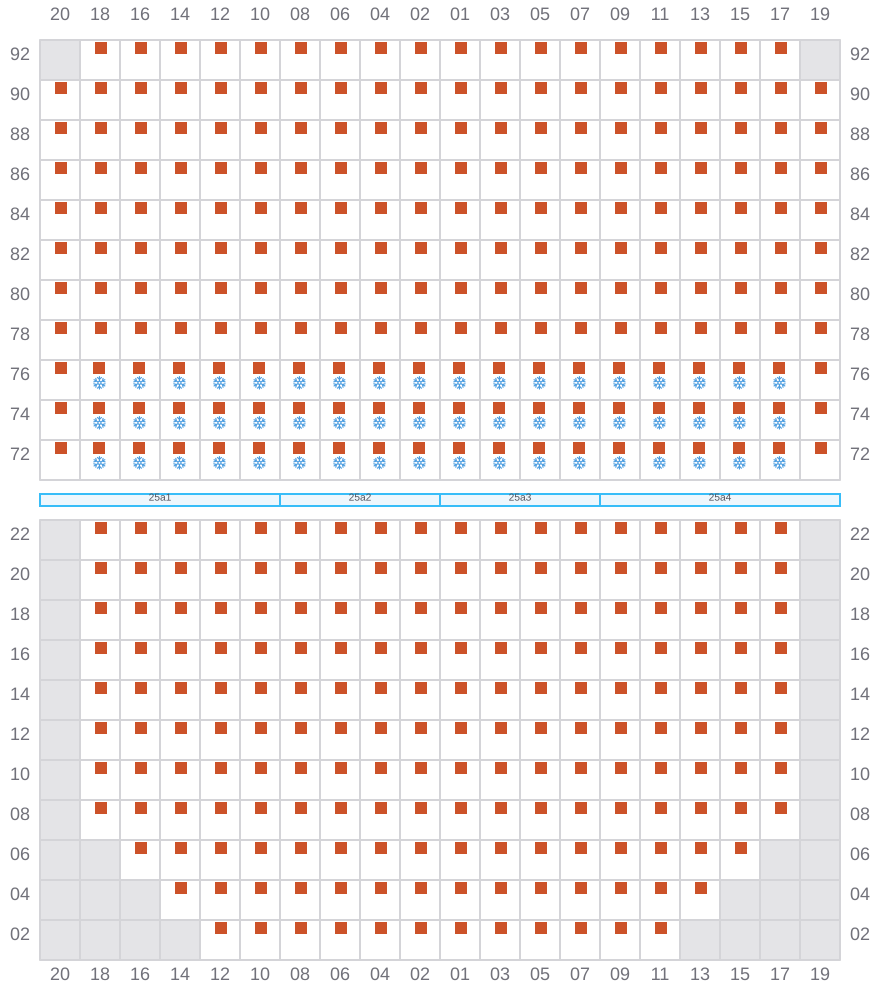 Bay 027 view and slots of APL MERLION